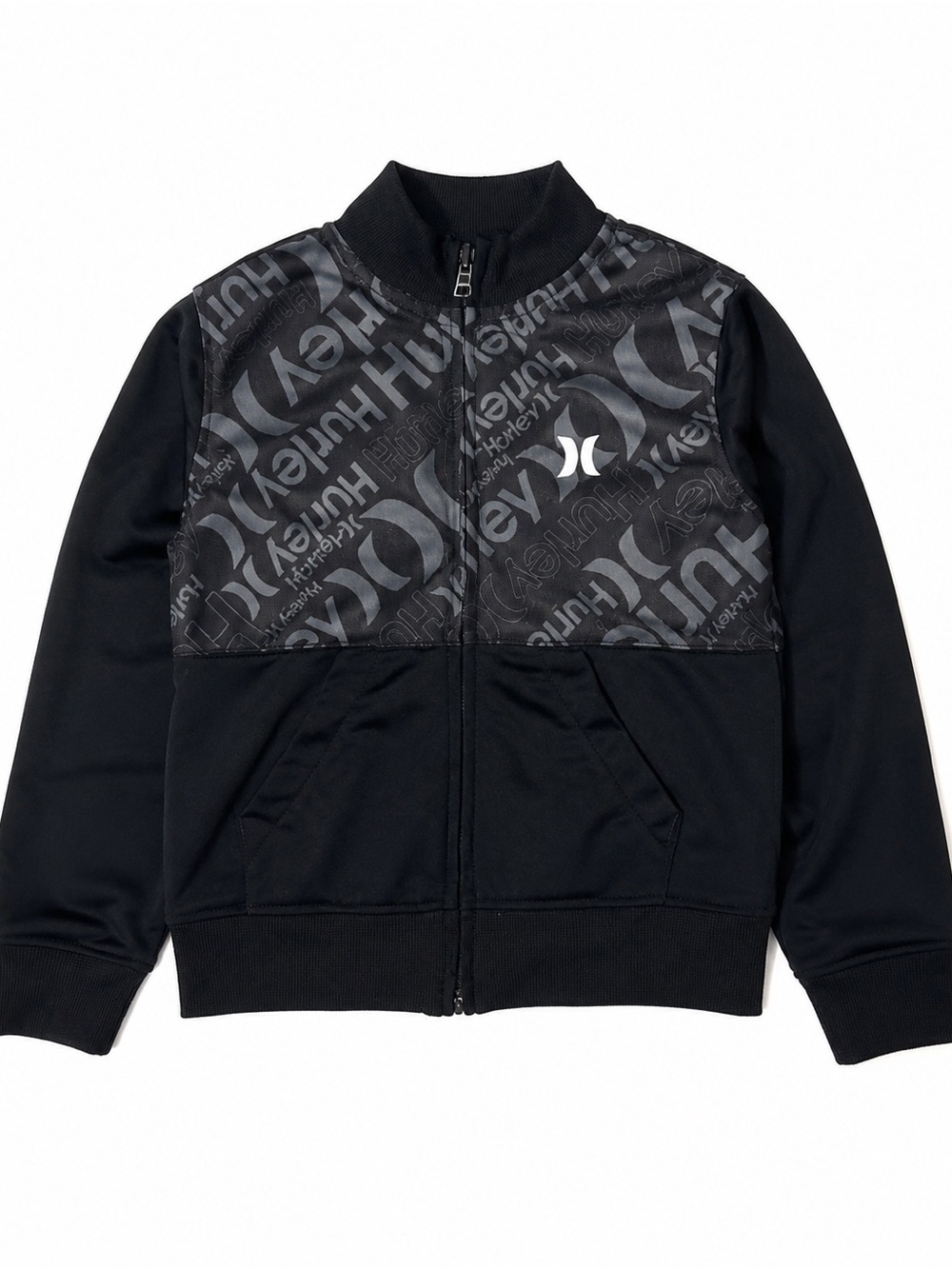 Hurley Black and White Branded Neck Label